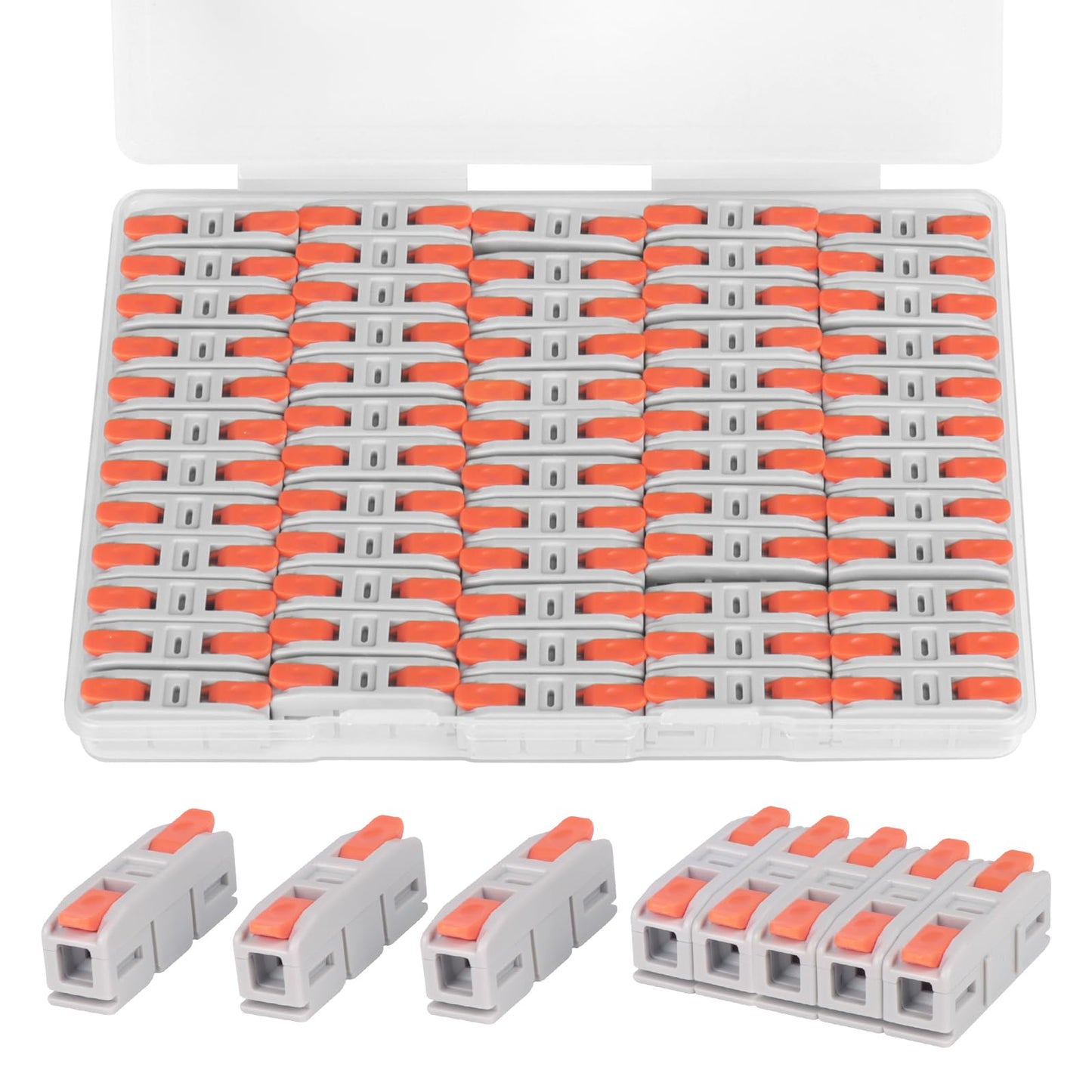 Lever Wire Connectors Kit – Compact Push-In Electrical Connectors (24–12 AWG) | Quick Splice Inline Terminals - AVARBUVO