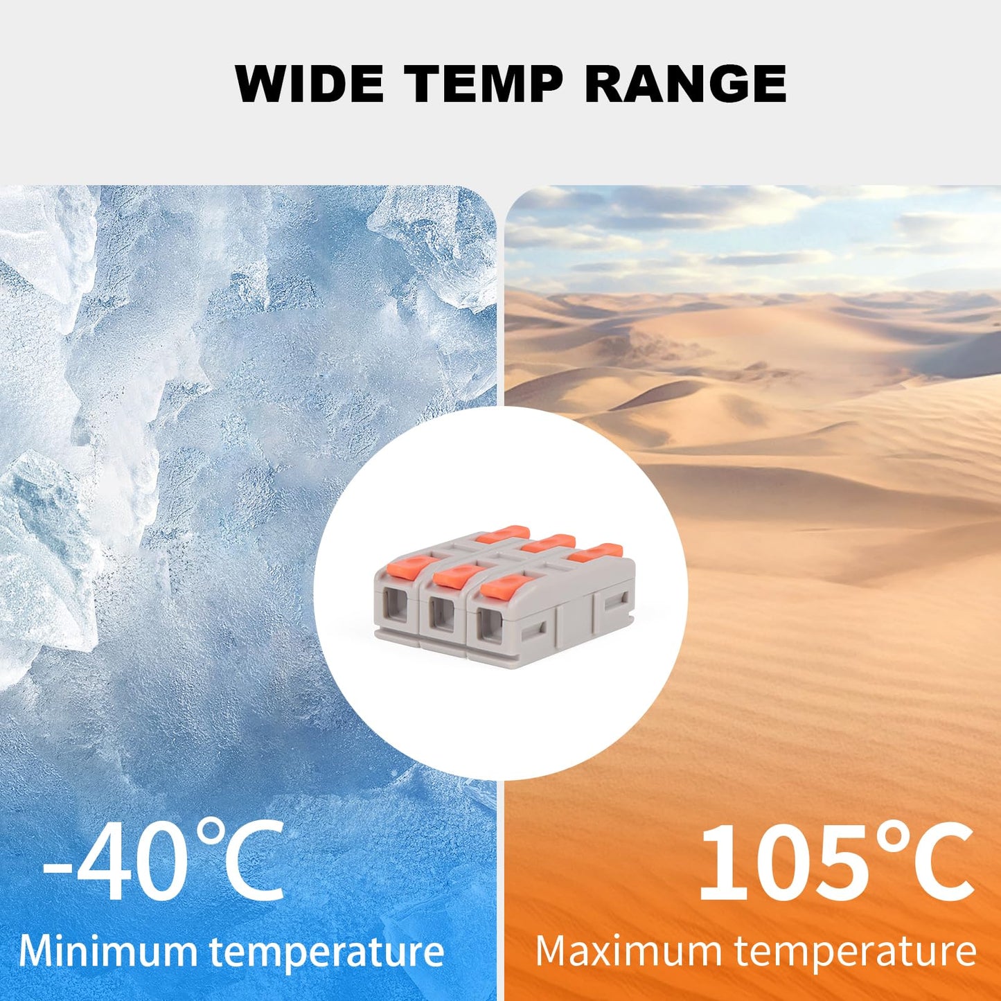 Lever Wire Connectors, Mini Quick Connectors Push-in, 1 in 1 Out Electrical Wire Butt Splice Inline Terminals for Wiring 24-12 AWG