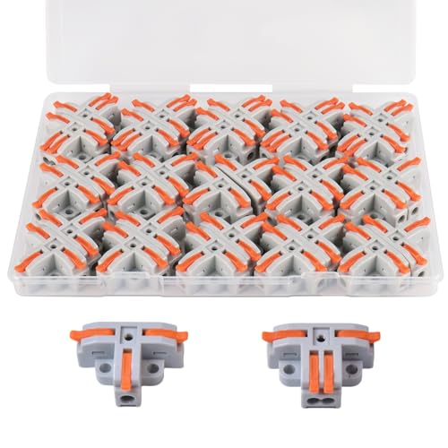 30PCS Lever Wire Connectors, 3 Way Quick Wire Splitter Push-in Electrical Connectors Kit with 3 and 4 Port for 24-12 AWG