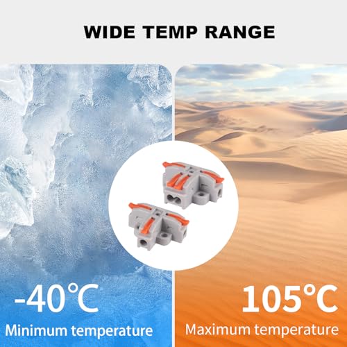 30PCS Lever Wire Connectors, 3 Way Quick Wire Splitter Push-in Electrical Connectors Kit with 3 and 4 Port for 24-12 AWG