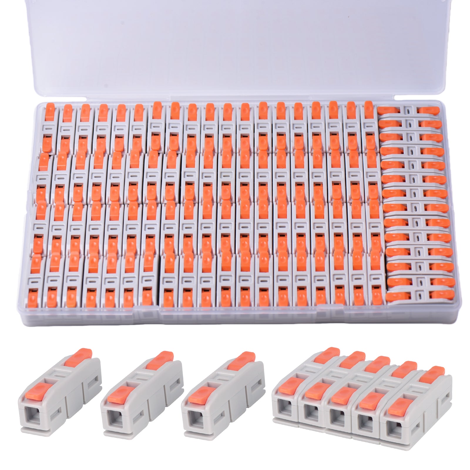 Lever Wire Connectors Kit – Compact Push-In Electrical Connectors (24–12 AWG) | Quick Splice Inline Terminals - AVARBUVO