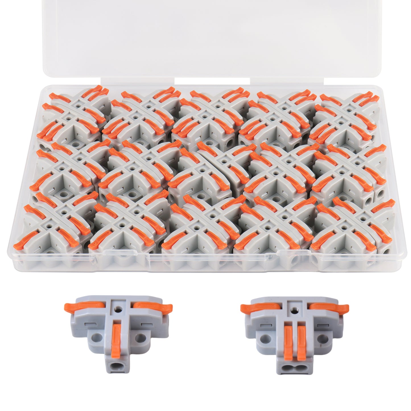 Lever Wire Connectors Kit (30PCS) – 3 & 4 Port Quick Splice Terminals for 24–12 AWG | Reusable Push-In Electrical Connectors