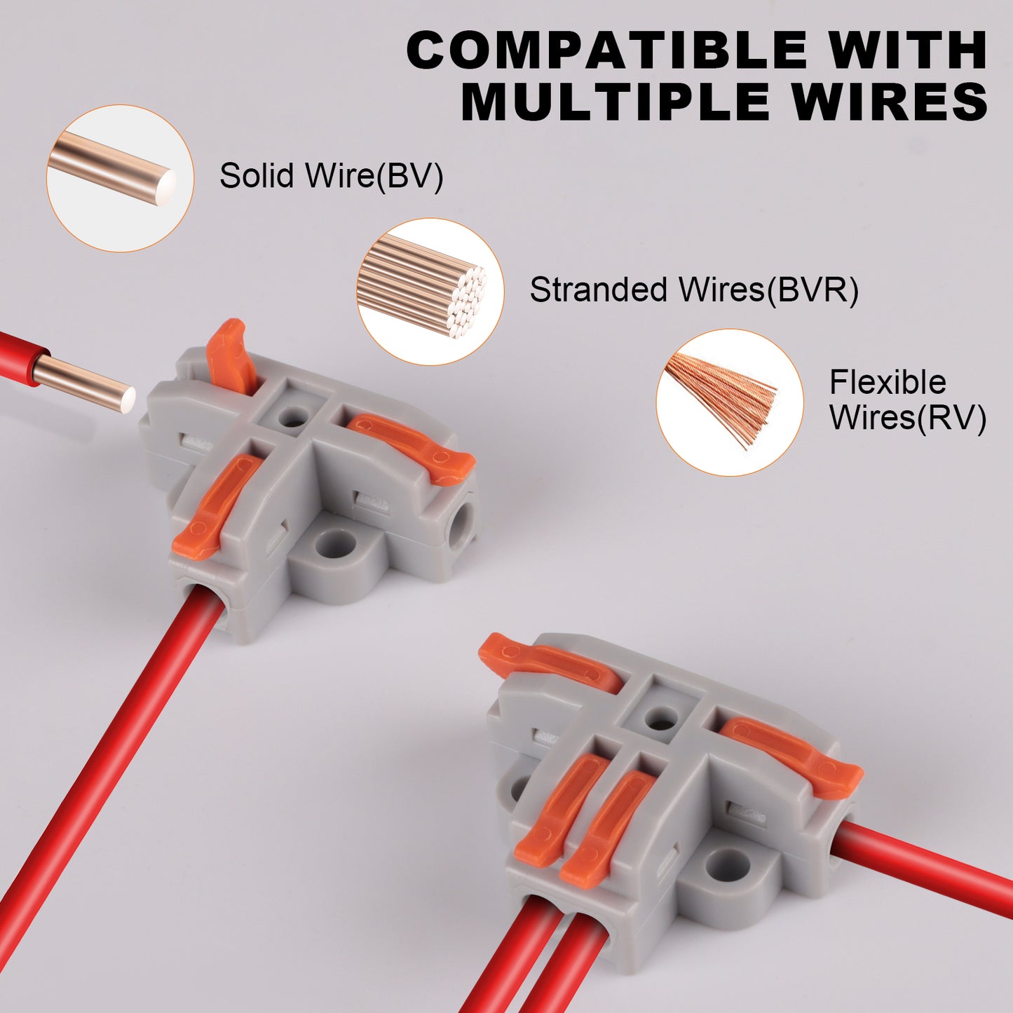 Lever Wire Connectors Kit (30PCS) – 3 & 4 Port Quick Splice Terminals for 24–12 AWG | Reusable Push-In Electrical Connectors